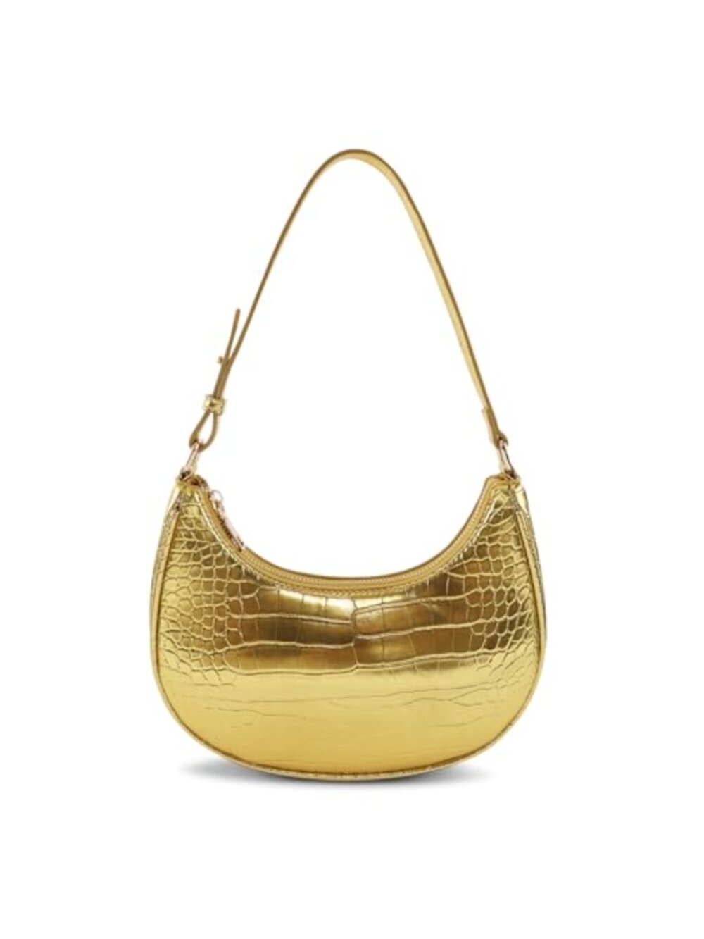 Crocodile Pattern PU Clutch Shoulder Tote Zipper Closure